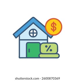 Visual representation of a mortgage icon focusing on financing options.