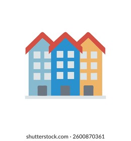 Visual representation of a multi-family home icon focusing on community living.