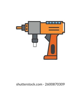 Visual representation of a nail gun icon focusing on construction projects.
