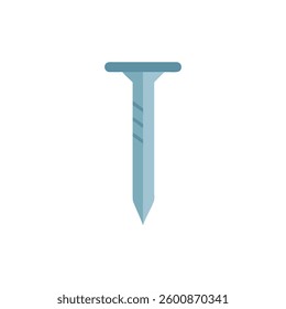 Visual representation of a nail icon focusing on construction materials.
