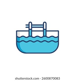 Visual representation of a pool icon focusing on residential facilities.