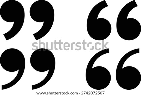 A visual representation of quotation marks and apostrophes in various fonts
