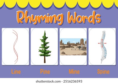 Visual representation of rhyming words