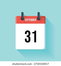 A visual representation of september 31st, depicted as a flat, modern calendar page.