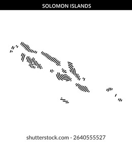 Visual representation showcasing the outline of Solomon Islands.