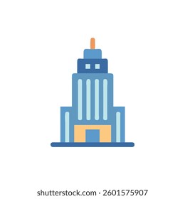 Visual representation of a skyscraper icon focusing on modern architecture.