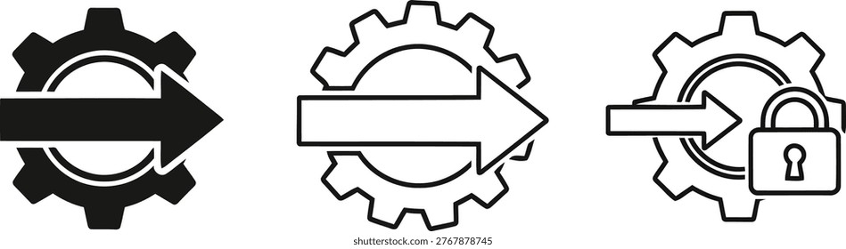 Visual representation of software development security phases and transitions Vector