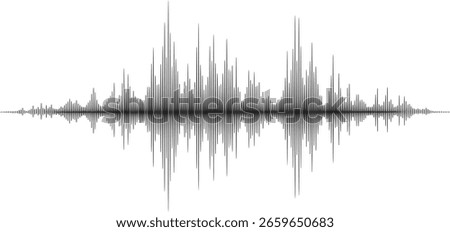 A visual representation of a sound wave, showcasing its waveform, frequency, and amplitude. Ideal for audio projects, music visualization, and sound analysis. 184
