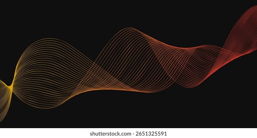 Visual representation of sound waves illustrating dynamic energy and flow in a vibrant color gradient against a dark background