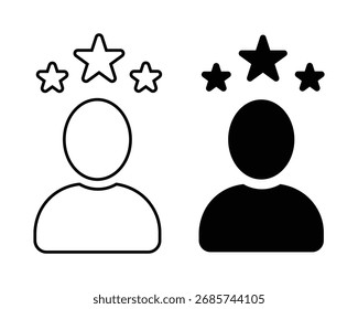A visual representation of user feedback and reputation, with two distinct icons symbolizing different levels of quality or recognition, set against a neutral backdrop.