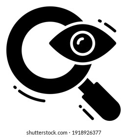 Vektorsymbole für visuelle Suche, Schutz und Sicherheit setzen die Business-Daten-Technologie des Cyberrechners fest