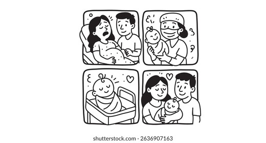  visual set about pregnancy and childbirth