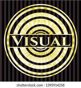 Visual shiny badge. Vector Illustration. Detailed.