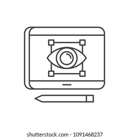 Visual sketching icon isolated on white background. Drawing symbol modern, simple, vector, icon for website design, mobile app, ui. Vector Illustration