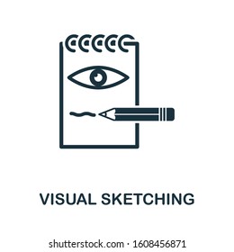 Visual Sketching icon. Simple element from design technology collection. Filled Visual Sketching icon for templates, infographics and more.