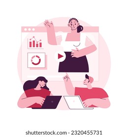 Visual storytelling abstract concept vector illustration. Eye-catching design trend, best visual narrative, brand communication, user interaction, media experience, buyer journey abstract metaphor.