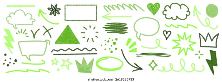 Visual Storytelling in Educational Content Using Colorful Doodle Sketches, Vector Design, Isolated