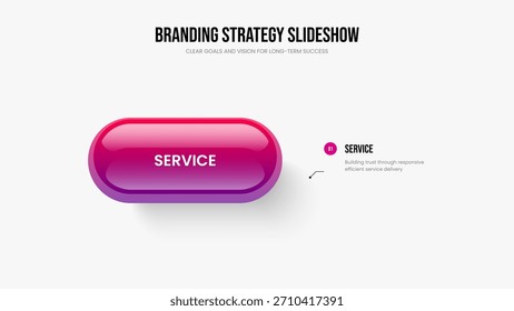 Modelo de apresentação de infográfico de um elemento de estratégia visual. Ilustração do Vetor de Design do Quadro de Desenvolvimento Empresarial. Consulting Overview 1 Step Diagram Slide Layout (Layout do slide do diagrama de 1 etapa).