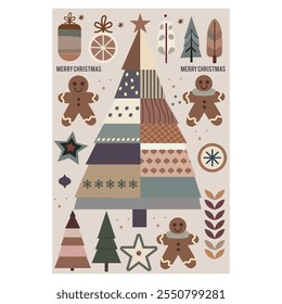 The visual style of the image is a festive Christmas design in pastel colors.