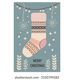 The visual style of the image is a festive Christmas design in pastel colors.