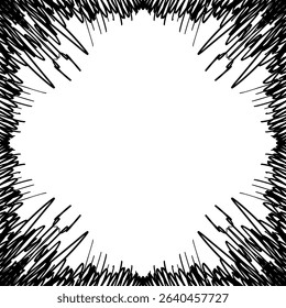 The visual style in the image is known as the speed or explosion effect which is often used in comics.	