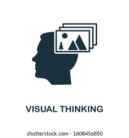 Visual Thinking icon. Simple element from design technology collection. Filled Visual Thinking icon for templates, infographics and more.