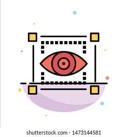 Visual, View, Sketching, Eye Abstract Flat Color Icon Template