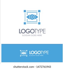 Visual, View, Sketching, Eye Blue Logo vector