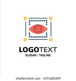 Visual, View, Sketching, Eye Business Logo Template. Flat Color