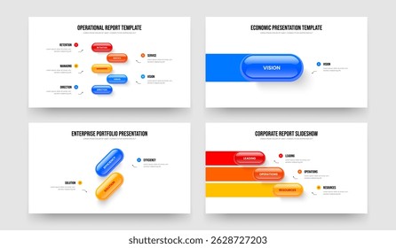 Visualização Visual Cinco Um Dois Diagrama De Três Etapas Modelo Vetor Ilustração Conjunto. Desenvolvimento de Mercado 5 1 2 3 Elemento Infográfico Apresentação Design Collection.