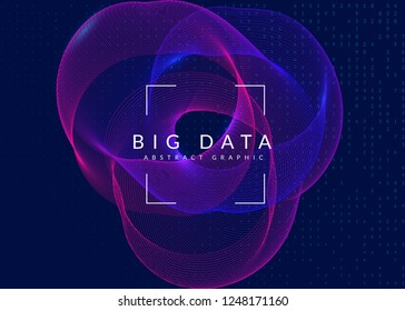 Visualization background. Technology for big data, artificial intelligence, deep learning and quantum computing. Design template for communication concept. Vector visualization backdrop.