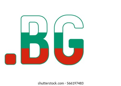 Visualization of the Bulgaria domain name extension with using of the flag colors