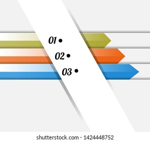 Visualization of business data, infographics. Scheme of process elements using graphs, diagrams with three stages, variants, parts. Business vector for presentation.