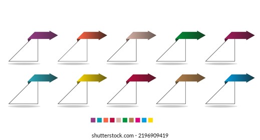 Visualization of business data, infographics. Scheme of the process of elements using graphics, diagrams for ten stages, numbers, options, parts. Business vector for presentation.