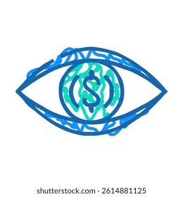 visualization business intelligence doodle icon sketch vector. visualization business intelligence sign. isolated symbol illustration