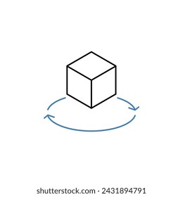 visualization concept line icon. Simple element illustration. visualization concept outline symbol design.