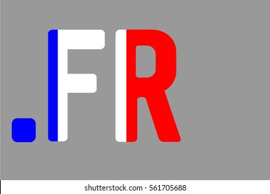Visualization of the French domain zone extension with using of France flag colors