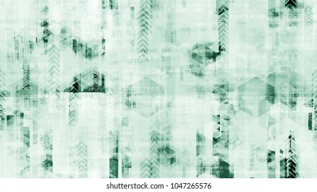 Visualization of Futuristic Communication Stream. Artificial Intelligence System Texture. Abstract  Sci Fi, Scientific Pattern. Packaging, Ad Design Background.