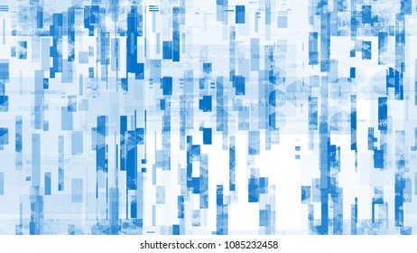 Visualization of Futuristic Communication Stream. Artificial Intelligence System Texture. Scientific Futuristic Grunge Pattern. Screen, Cover Design Background.