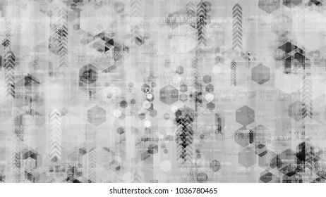 Visualization of Futuristic Communication Stream. Hi Tech Global Hacker Network Texture. Data Analytic Technology Pattern. Packaging, Ad Design Background.