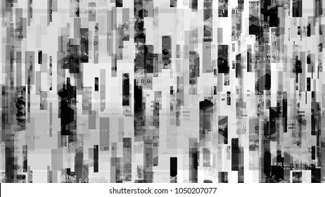 Visualization of Futuristic Communication Stream. Hi Tech Global Hacker Network Texture. Scientific Futuristic Grunge Pattern. Screen, Cover Design Background.