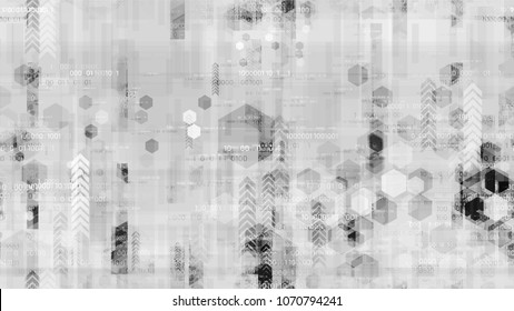 Visualization of Futuristic Communication Stream. Hi Tech Global Hacker Network Texture. Data Analytic Technology Pattern. Poster, Advertising Design Background.