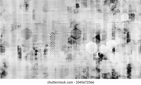 Visualization of Futuristic Communication Stream. Innovation Engineering Texture. Hacking Software Encryption Pattern. Packaging, Ad Design Background.