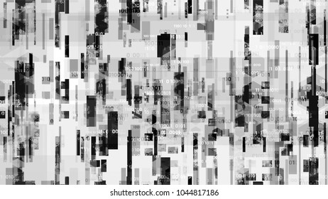 Visualization of Futuristic Communication Stream. Telecommunication High Tech Texture. Scientific Futuristic Grunge Pattern. Flyer, Cover Design Background.