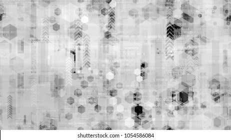 Visualization of Futuristic Communication Stream. Telecommunication High Tech Texture. Abstract  Sci Fi, Scientific Pattern. Presentation Design Background.