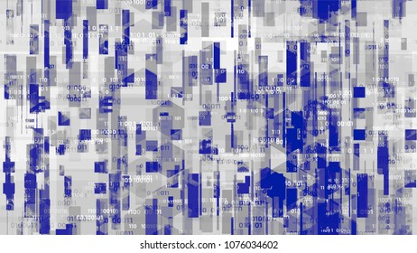 Visualization of Futuristic Communication Stream. Telecommunication High Tech Texture. Scientific Futuristic Grunge Pattern. Business Presentation Design Background.
