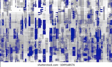 Visualization of Futuristic Communication Stream. Virtual Info Transfer Texture. Scientific Futuristic Grunge Pattern. Poster, Advertising Design Background.