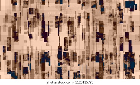 Visualization of Futuristic Communication Stream. Virtual Info Transfer Texture. Hacking Software Encryption Pattern. Poster, Advertising Design Background.