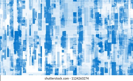Visualization of Futuristic Communication Stream. Virtual Info Transfer Texture. Scientific Futuristic Grunge Pattern. Screen, Cover Design Background.
