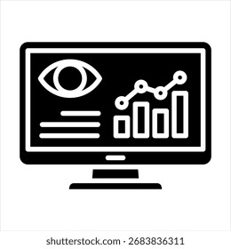 Visualization Glyph Icon Vector Illustration